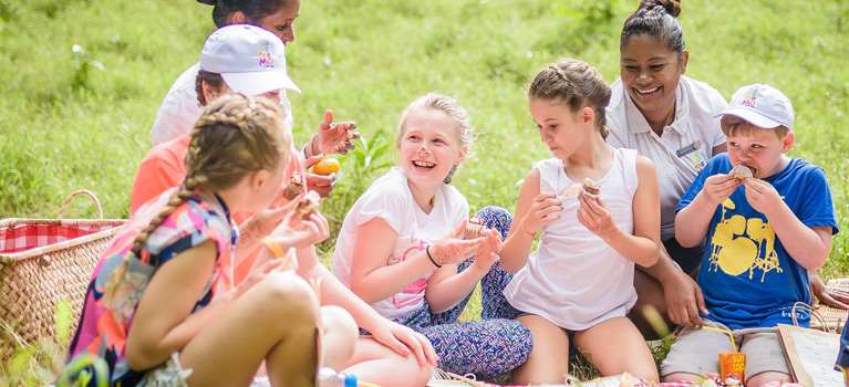 Kids picnic at Frederica Nature Reserve